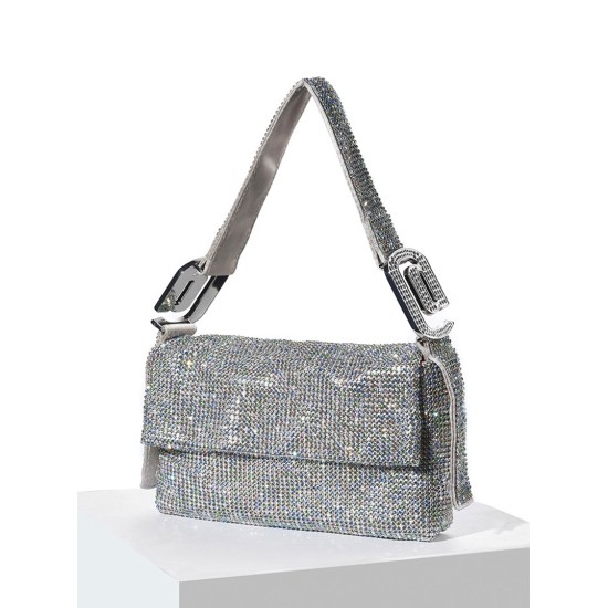 Cross carrying diamond bag, women's handbag, niche high-end women's bag, exquisite small bag