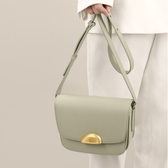 Crossbody small bag with top layer cowhide, fashionable and versatile single shoulder tofu bag