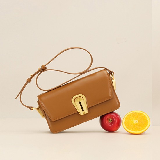 Key chain Baguette bag Single shoulder cowhide bag