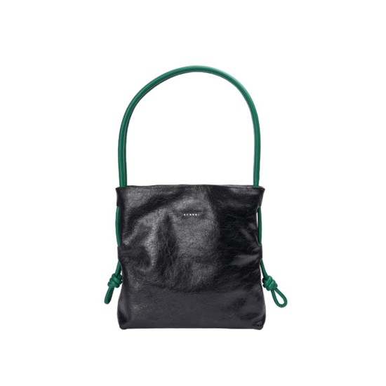 Explosion pattern knotted tote bag French top layer cowhide single shoulder women's bag