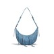 Oil wax leather cow horn bag crossbody bag lazy dumpling womens bag - Memoo.com