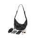 Oil wax leather cow horn bag crossbody bag lazy dumpling womens bag - Memoo.com