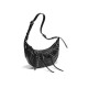 Oil wax leather cow horn bag crossbody bag lazy dumpling womens bag - Memoo.com