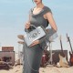 Silver crossbody bag, female niche design handbag