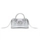 Silver crossbody bag, female niche design handbag