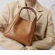 Basket bucket bag Leather handbag womens shoulder bag crossbody bag - Memoo.com