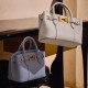 Meiji light luxury cowhide commuter Tote bag Womens shoulder bag briefcase - Memoo.com