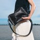 Meiji womens leather casual crossbody bag large capacity commuter bag soft bag - Memoo.com