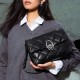 Meiji light luxury sheepskin bag for women diamond check chain underarm bag crossbody bag - Memoo.com