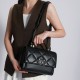 Leather diamond grid handbag crossbody womens bag - Memoo.com