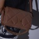 Leather light luxury diamond grid single shoulder armpit bag, commuting bag, crossbody bag, tote bag - Memoo.com