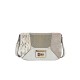 Crossbody bag, patchwork leather, silver shoulder bag, commuting bag - Memoo.com