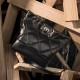 Leather diamond grid chain bucket bag crossbody bag - Memoo.com