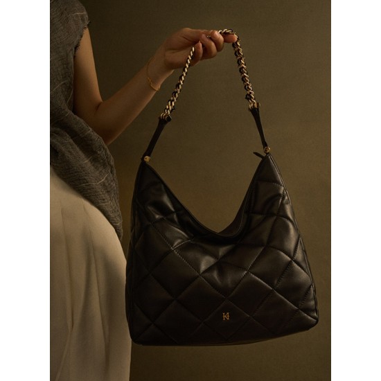 Leather Lingge Tote Bag Shoulder Bag Commuter Bag - Memoo.com