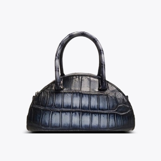 Alligator leather hand-rubbed seashell-stained shoulder bag for women - Memoo.com