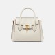 New high-end Kelly bag made of genuine leather for women, single shoulder handbag, cowhide crossbody bag