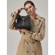 Leather top layer cowhide bucket bag Crossbody shoulder bag Tote bag Womens large basket bag - Memoo.com