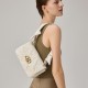 Top layer leather bag womens diamond leather shoulder armpit bag small square bag - Memoo.com