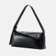 Super soft leather baguette oil wax leather underarm crossbody bag - Memoo.com