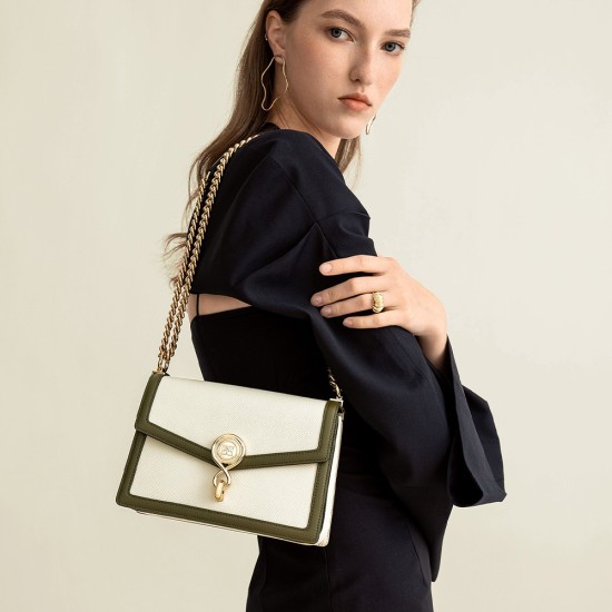 Leather envelope bag, armpit bag, womens shoulder bag, crossbody bag, chain small square bag - Memoo.com