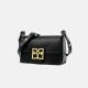 Leather armpit bag, single shoulder crossbody bag, cowhide small square bag - Memoo.com