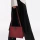 Cowhide shoulder crossbody bag, black gold bag, armpit bag - Memoo.com