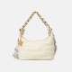 Real leather armpit bag, super soft embossed leather shoulder crossbody bag - Memoo.com