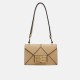 Real leather womens bag, single shoulder crossbody bag, womens armpit baguette bag, small square bag - Memoo.com