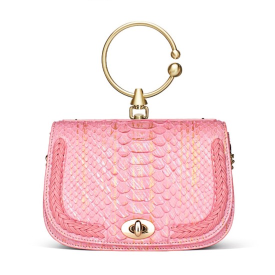 Python skin womens handbag, chain crossbody bag - Memoo.com