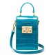 High gloss crocodile leather womens bag, mobile phone bag, womens crossbody mobile phone bag - Memoo.com