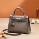 Hand sewn EP leather top layer womens bag Kelly bag handbag crossbody bag - Memoo.com