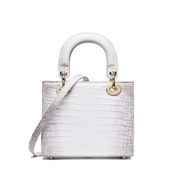 Thai crocodile leather womens bag, princess bag, crossbody bag, niche light luxury womens bag - Memoo.com