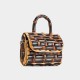 Ladies wooden bead decorative shoulder chain two-color mini crossbody small bamboo bag shoulder bag - Memoo.com