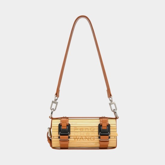 Unisex trendy multi-color casual crossbody small bamboo bag - Memoo.com