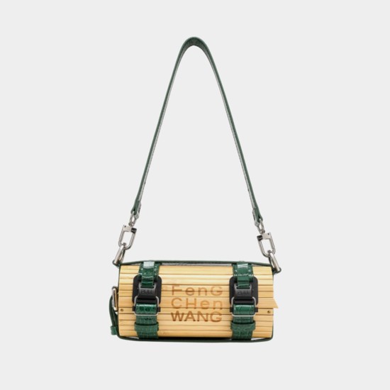 Unisex trendy multi-color casual crossbody small bamboo bag - Memoo.com