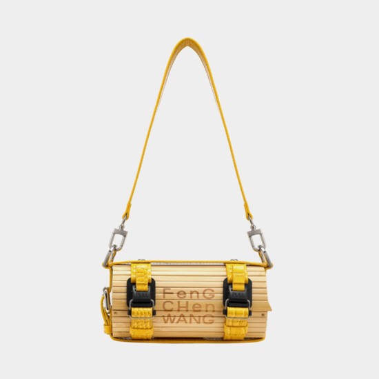 Unisex trendy multi-color casual crossbody small bamboo bag - Memoo.com