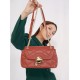 Genuine leather womens bag, light luxury diamond grid chain bag, single shoulder crossbody bag, armpit bag - Memoo.com