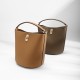 Leather bucket bag, womens light luxury handbag, crossbody - Memoo.com