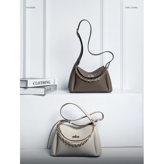 Ladies bag, genuine leather tote bag, versatile commuting chain crossbody bag - Memoo.com