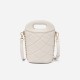 Genuine leather sheepskin small bag, fragrant wind diamond grid chain small handbag, water bucket bag - Memoo.com