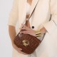 Genuine leather crocodile patterned tofu bag, light luxury feeling, underarm shoulder bag, small square bag - Memoo.com