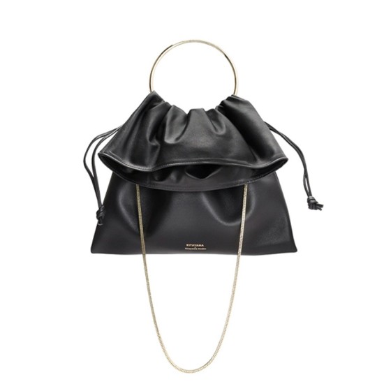 Circular drawstring bag, shoulder bag, crossbody bag, handbag, leather womens bag - Memoo.com