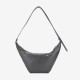 Winter dark gray cowhide women's hand-held shoulder crossbody bag