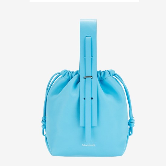 Blue Handheld Bucket Bag for Women