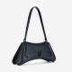 Autumn new black cowhide leather covered single piece handbag