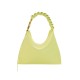 Lemon Yellow Cattle Leather Women's Shoulder Bag