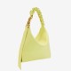 Lemon Yellow Cattle Leather Women's Shoulder Bag