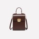 Leather vertical square bag commuting fashionable cowhide womens bag - Memoo.com