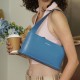 Cowhide shoulder handbag, armpit baguette bag - Memoo.com